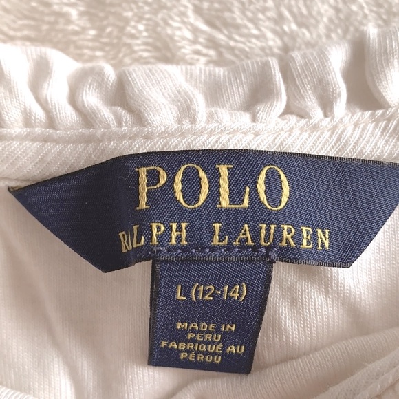 Polo Ralph Lauren Off Shoulder Tank Top Size Large 12/14 - Picture 2 of 5